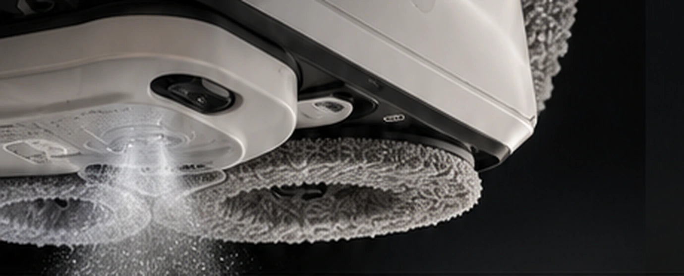 Dettaglio del sistema di pulizia e dei panni in microfibra